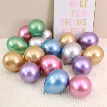 

20/30/50pcs 5inch Pearl Metallic Balloon Gold Balloons Round Balloons Birthday Party Latex Baloons Metallized Wedding Decoration
