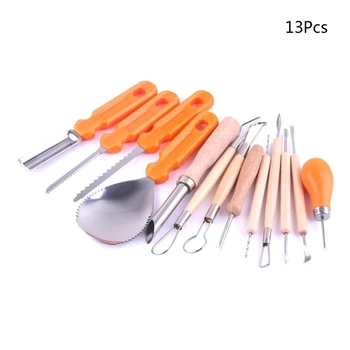 

Halloween Pumpkin Carving Tool Kit, 13pcs Professional Stainless Steel Pumpkin C