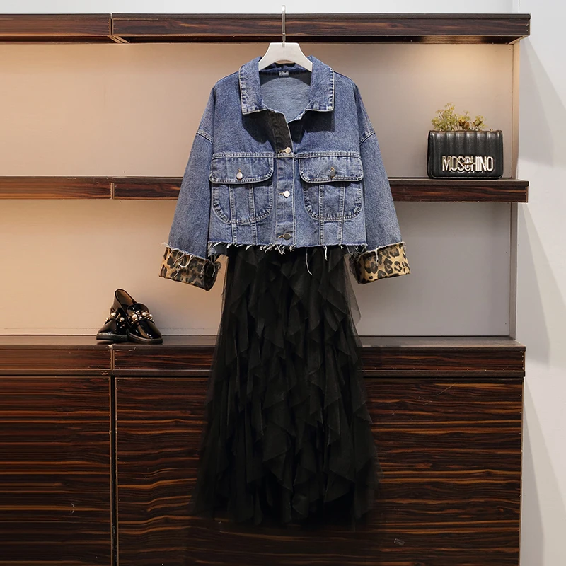 De Nieuwe Koreaanse Versie Van Herfst Jurk In 2019 Heeft Twee Sets Van Grote-size Geïndividualiseerde Jean Jas En scherm Rok De Nieuwe Koreaanse Versie Van Herfst Jurk In 2019 Heeft Twee Sets Van Grote-size Geïndividualiseerde Jean Jas En scherm Rok
