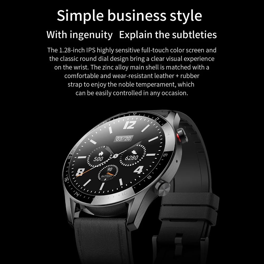 

Lightweight Smart Watch Bluetooth Health Tracker IP68 Waterproof Blood Pressure Sleep Monitor for Android iOS