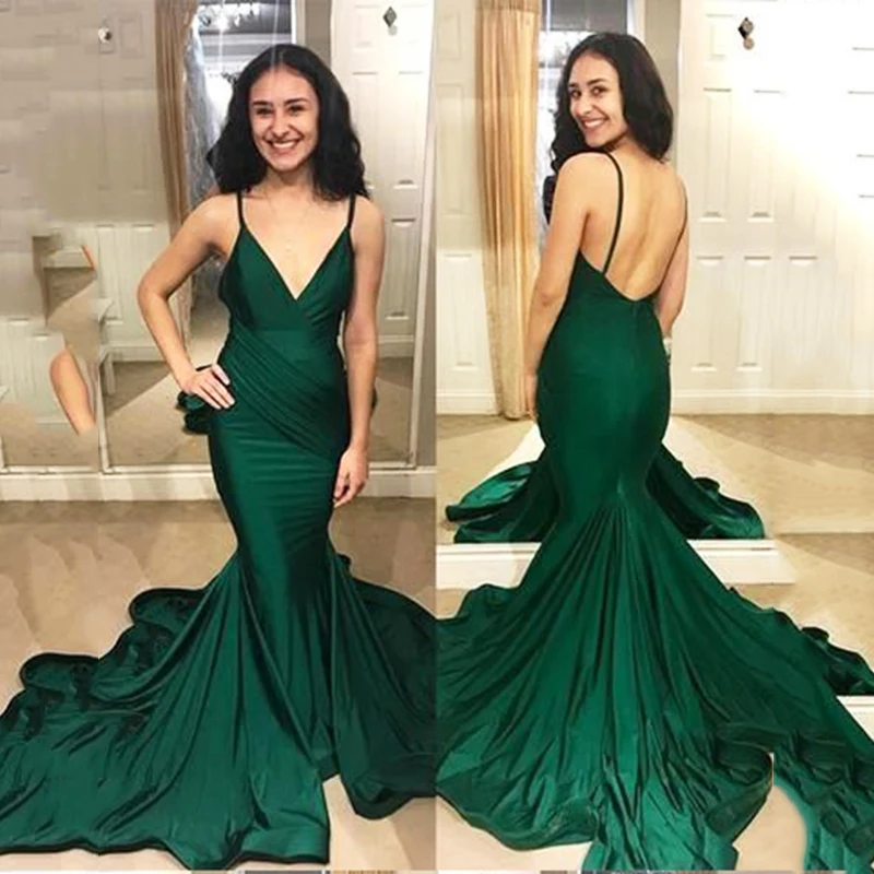 Sexy Fashion V Neck Mermaid Prom Dress 