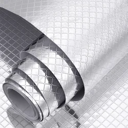 1pcs Lampblack Paste New Simple Creative Self-adhesive Kitchen Restaurant Aluminum foil Stove Sticker Table Wall Cabinet