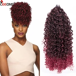 Afro Kinky Curly Ponytail Adjustable Synthetic Drawstring Horse Tail Black Brown Clip In Hair Extension Wig Ponytail Hairpieces