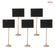 5 шт. прямоугольная мини деревянная доска для указания номера столика Свадебная вечеринка Декор держатель карточки с именем гостя