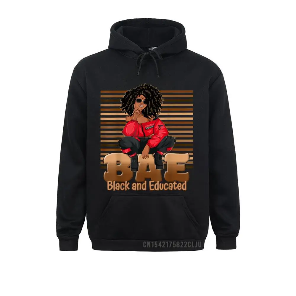 Cute Melanin BAE Black and Educated Afro Queen Woman Gift T-Shirt__97A592 Sweatshirts Summer/Fall Normal Hoodies Long Sleeve Cheap Clothes Mens Cute Melanin BAE Black and Educated Afro Queen Woman Gift T-Shirt__97A592black