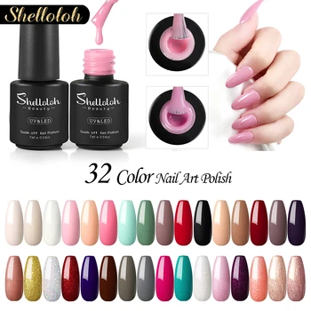 

Shelloloh 7ml Soak Off Gel Nail Polish Professional Colorful Nail Gel Varnish UV LED Gel Polish For Nail Art Manicure