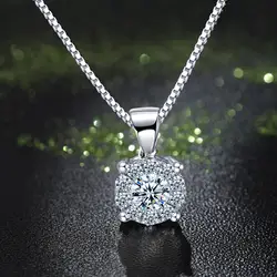 0.10ct/Центральный камень + 0.16ct/боковой камень Ручной работы 18K золото натуральный бриллиант кулон ожерелье для женщин вечерние-Бесплатная