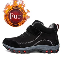 

Men's Winter Boots Shoes Super Warm Plush Snow Boots Fashion Couple Hiking Shoes Male Outdoor Work Shoes Size 48 Hombre Botas