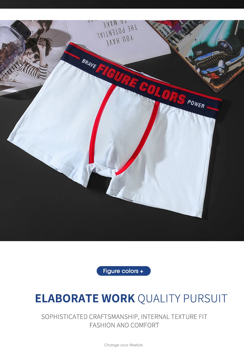 Boxer pour homme en coton doux et extensible à séchage rapide