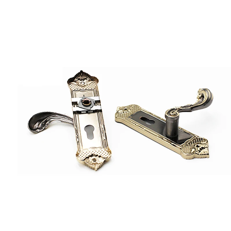 Vintage Mute Room Door Lock Interior Handle Lock European Style Interior Anti-theft Retro Safety Gate Lock Furniture Hardware