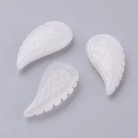 10pcs Natural Stone Quartzs Crystal Amethysts Angel Wing Pendants For Women Men Necklace Jewelry Making 24.5x12x5mm 2