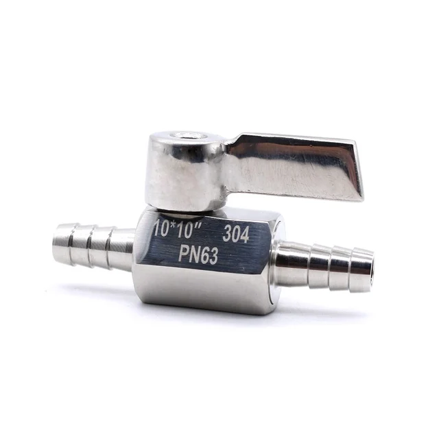 홈브루 맥주 제조업자와 다양한 산업 분야에 이상적인 내구성과 다목적성이 뛰어난 미니 위생 볼 밸브 호스 바브