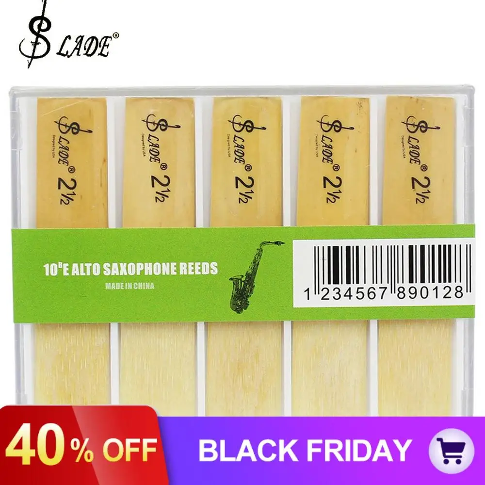 10 шт./упак.! SLade Alto bE Саксофон Reeds Bamboo 2-1/2 Sax Reed Strength 2,5 Запчасти и аксессуары для музыкальных инструментов