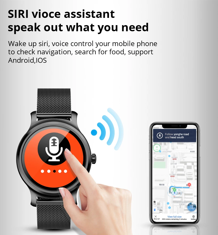 Смарт-часы Daywemet R2 для мужчин, Bluetooth, монитор сердечного ритма, часы, напоминание о звонке, музыка, Playe, фитнес-трекер, умные часы