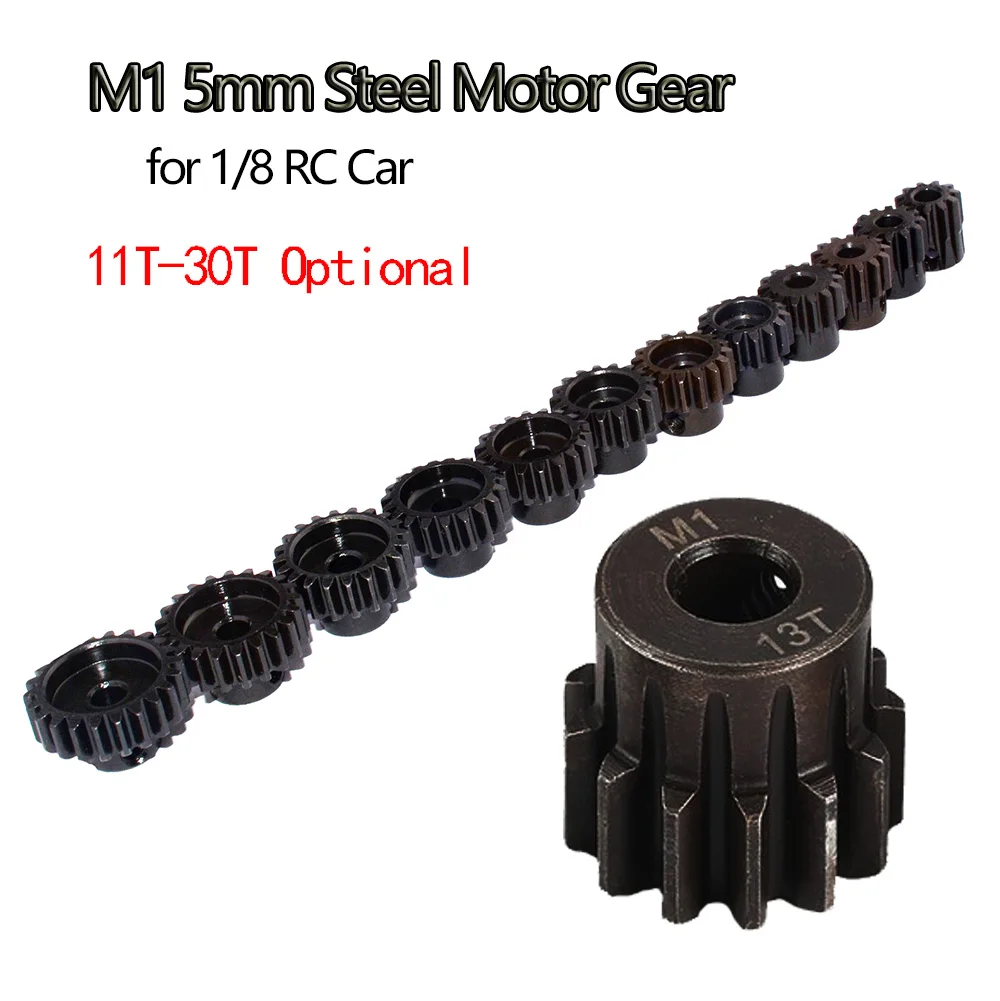 2 uds M1 5mm 11t 12t 13t 14t 15t 16t 17t 18t 19t 20t 21t 22t 23t 24t 25t 26t 27t 28t motor de piñón t 29t 30t, engranaje para coche de control remoto 1/8