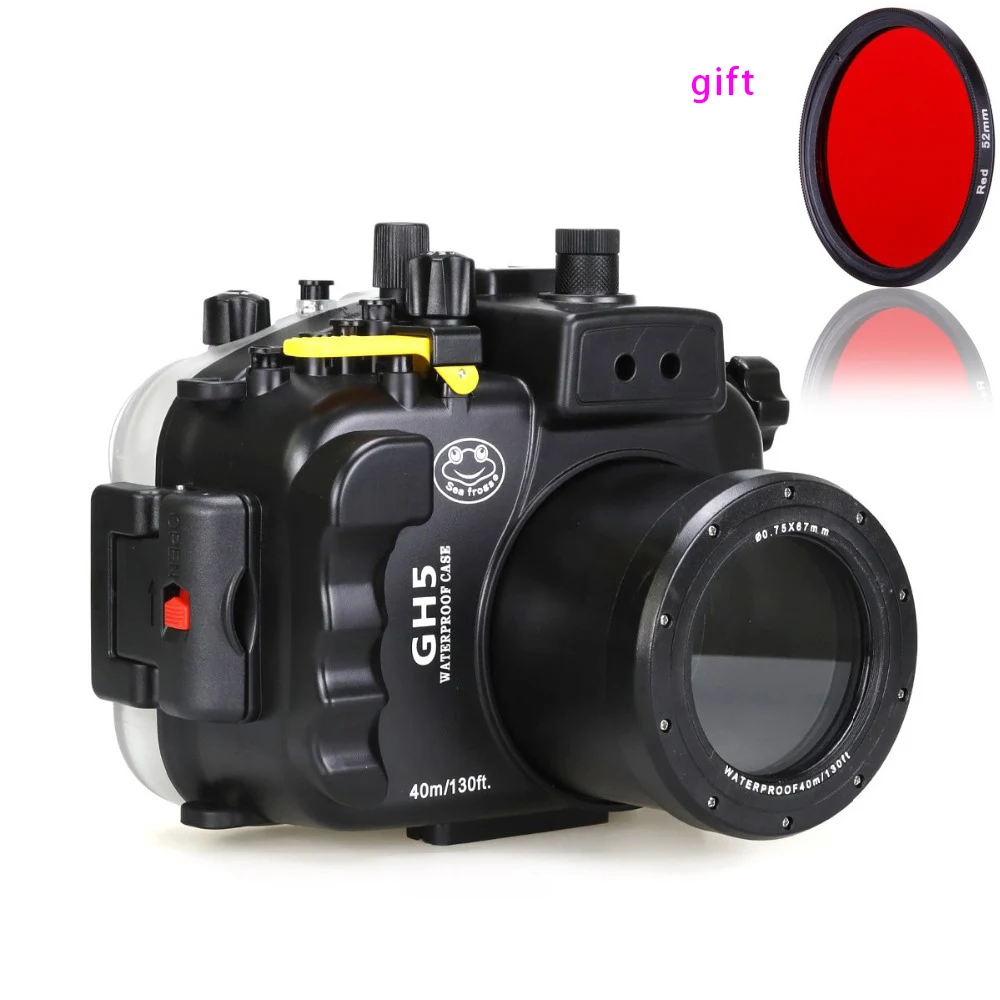 Seafrogs 40 м 130ft Подводный корпус камеры чехол для Panasonnic GH5 водонепроницаемые сумки