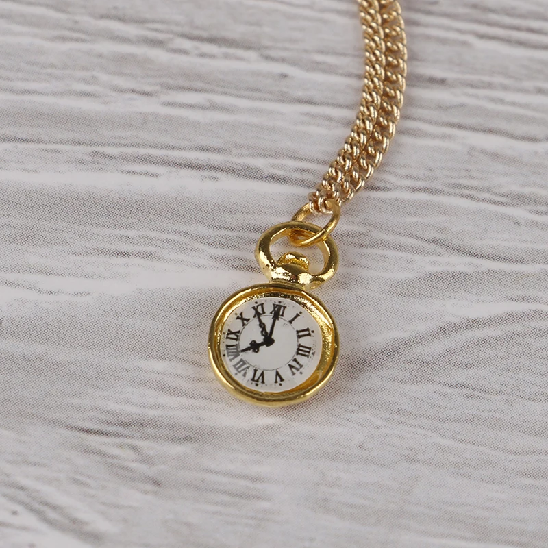 Doll Accessories Doll Clothes Accessories Plush Doll Accessories 1Pc Fashion Mini Necklace Pocket Watch for 1/6 Doll Watch Accessories