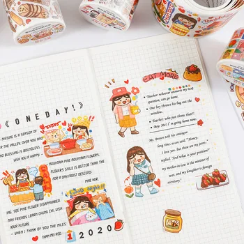 

Early Foam Special Oil Washi Tape Fat Planet Series 2.0 Four Seasons Cute Figure Hand Account DIY Release Stickers 12-