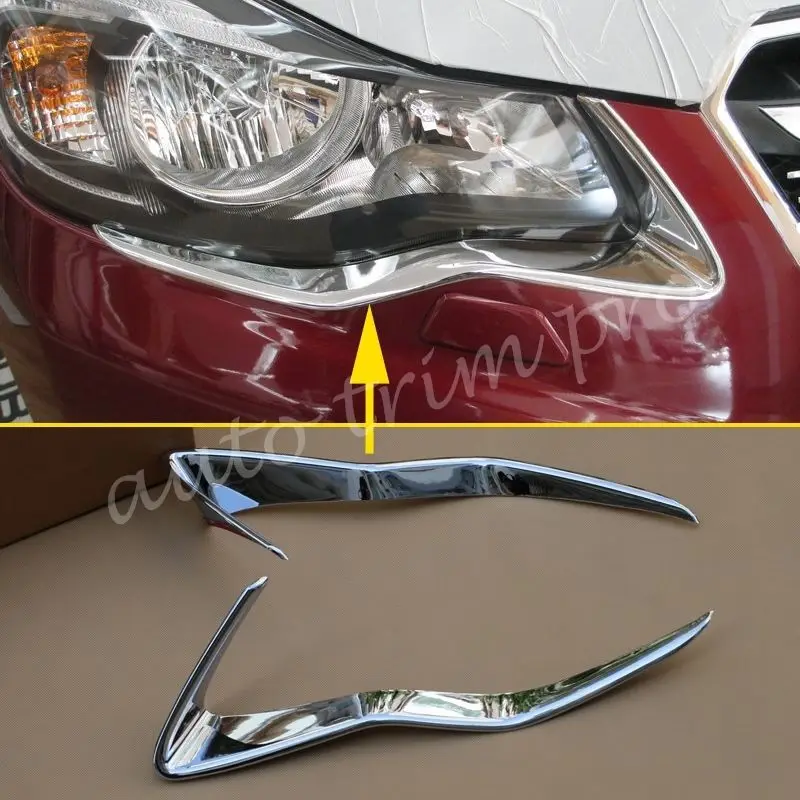 2X ABS Хром Передняя фара крышка Накладка подходит для Subaru XV 2012 2013 2014 2015 2016