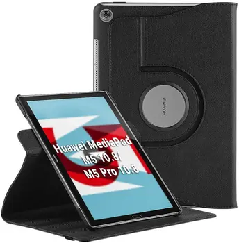 

EasyAcc Case For Mediapad M5 10 360 Rotating Standfunction Flip Case PU Leather with Auto Sleep Wake For Mediapad M5 10 inch