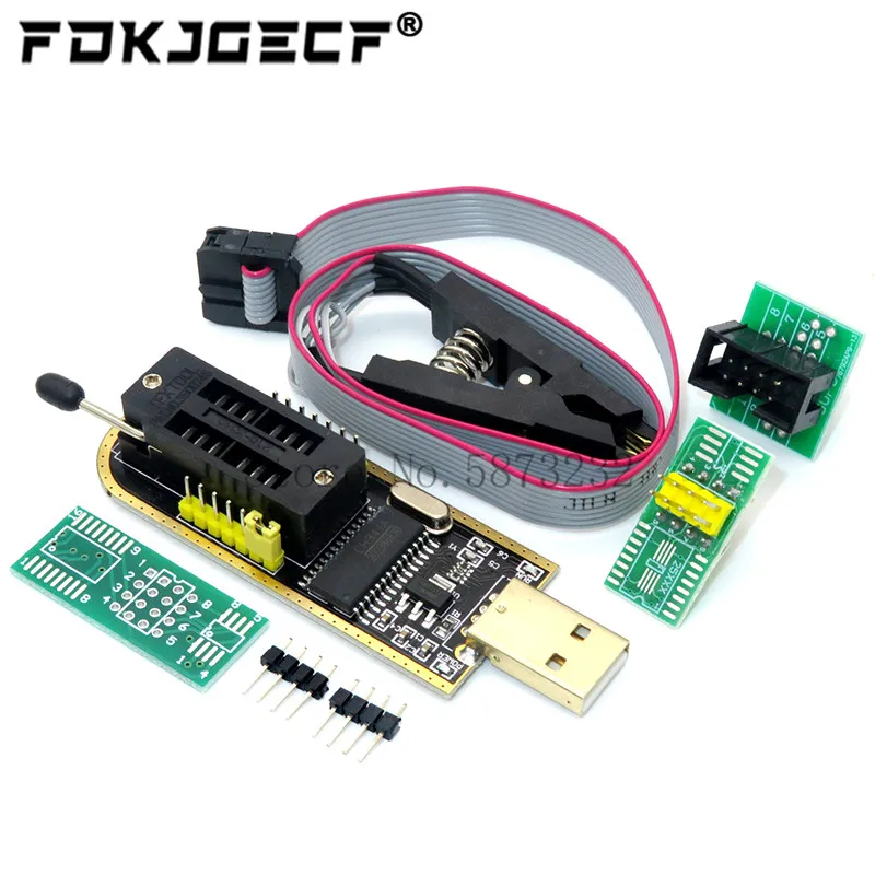 Тестовый зажим SOIC8 SOP8 SOP16 для EEPROM 93CXX / 25CXX 24CXX + CH341A 24 25 серия флеш-BIOS USB-программатор