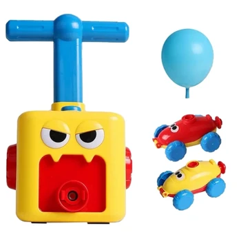 

2PCS Inertial Push Balloon Power Car Children Fun Power Balloon Car to Send 100 Balloons