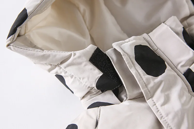 A mu hou New Style Dotted Girls' Cotton-coat Winter Style Korean-style Hooded Small CHILDREN'S Hand Cotton Children Cotton