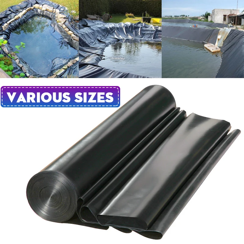 Черный HDPE резиновая рыбка подкладка для пруда усиленные садовые бассейны
