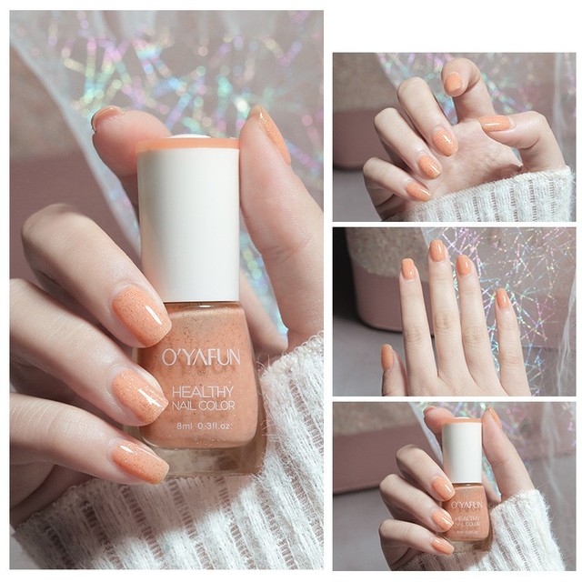 Colors Nail Polish Peel Off Normal Without Lamp Glitter Sequins Varnish Matte Quick Dry Waterproof Lasting Nail Polish