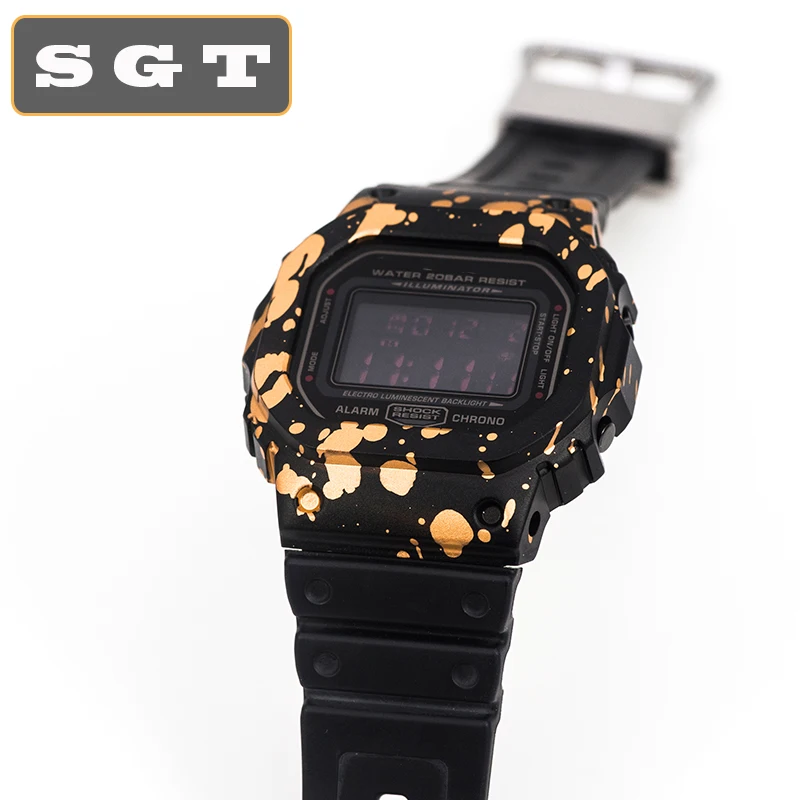 Ремешок для часов из алюминиевого сплава камуфляжный чехол DW5600 5030 5035 GW5000 GW-M5610
