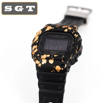

Aluminum alloy Watch Bezel Camouflage For DW5600 5030 5035 GW5000 GW-M5610 Sports Waterproof Watch Straps Watch Case Replacement