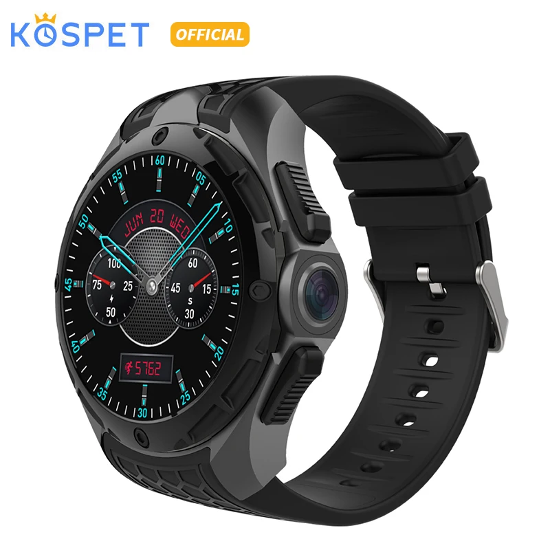 KOSPET KW68 1 ГБ 16 ГБ Android Smartwatch 2.0MP камера 1,3" AMOLED gps спортивные умные часы для мужчин sim-карта wifi монитор сердечного ритма