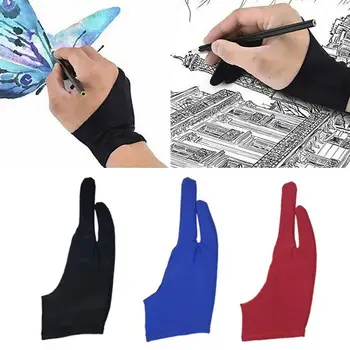 

1pc 2 Finger Gloves Painting Drawing Anti-fouling Digital Board Anti-missing Anti-sweat Sketch Writing Drawing Curved Pen Refill