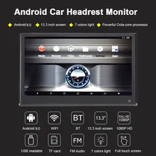 13.3 Inch Android 9.0 RAM 2GB+32GB Car Monitor 4K 1920*1080P Video Player WIFI/Bluetooth/AV/USB/SD/HDMI/FM/Mirror Link/Miracast