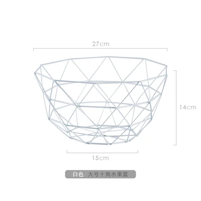 Нордическая Фруктовая тарелка для гостиной железная овощная корзина для хранения закусок журнальный столик домашний современный минималистичный сушеный фруктовый хлеб для хранения - Цвет: No.1