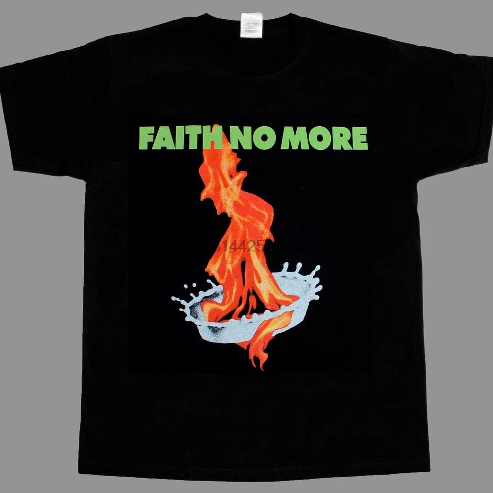 Черная футболка с надписью faith no more the real thing Майк Паттон мистер Бангл короткий