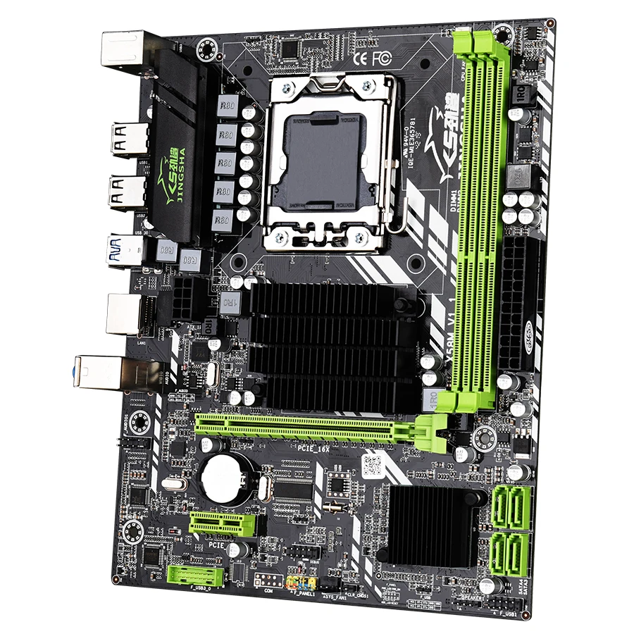 X58 LGA 1366 материнская плата LGA1366 поддержка REG ECC DDR3 и xeon процессор USB3.0 AMD RX серия Spell HUANANZHI