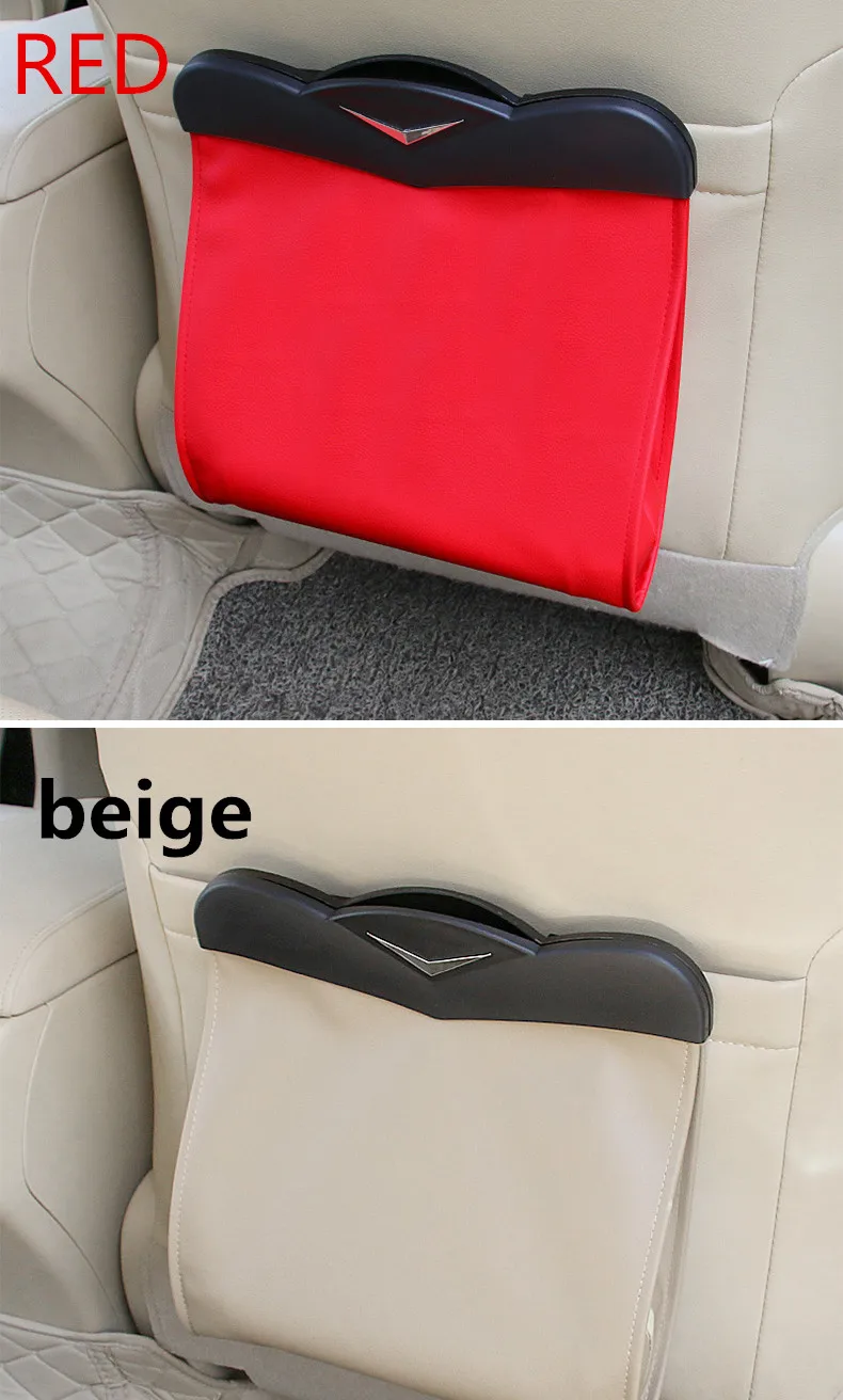 Led Dual-use Storage Bag Car Vehicle Trash Rubbish Bin Garbage Can Styling Dust Case Seat Back Bag For Nissan Ashtray Barrel