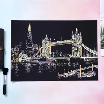 

Decompression canvas DIY Drawing Toys Scratch Art Scraping Paper decompression toys Toys Paintings Adult DIY Gifts Kids R2H6