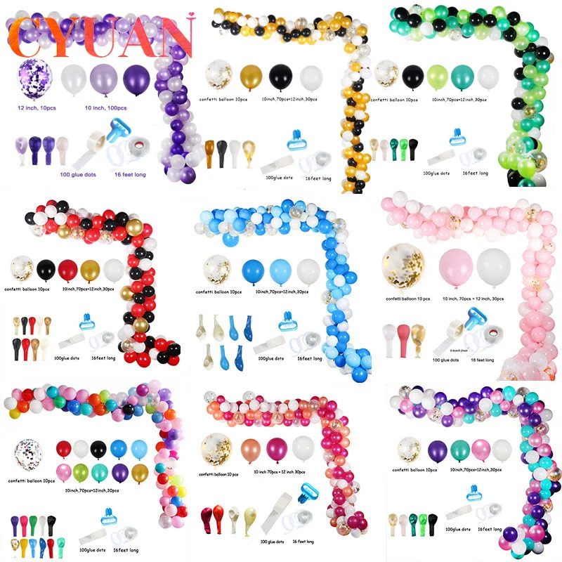 

CYUAN 113pcs Baby Shower Balloon Party Balloons Garland Arch Confetti Ballon Wedding Background Baloon Kids Birthday Party Decor