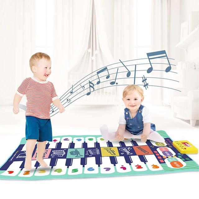 Double Row Key Piano Music Mat for children 8 Instrument Kid Play Carpet Rug Parent-child Interaction Educational Toys 5