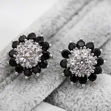 Модное украшение в индийском стиле Bohe стиль цветок серьги женские серьги Красный Циркон маленькие серьги набор модные ювелирные изделия OBS1531