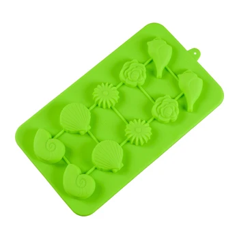 

5pcs/lot 10 Shell Flower Shape Silicone Mold For Cake Chocolate Silicone Molds For 3D Crafts Baking Tools Polymer Clay Molds