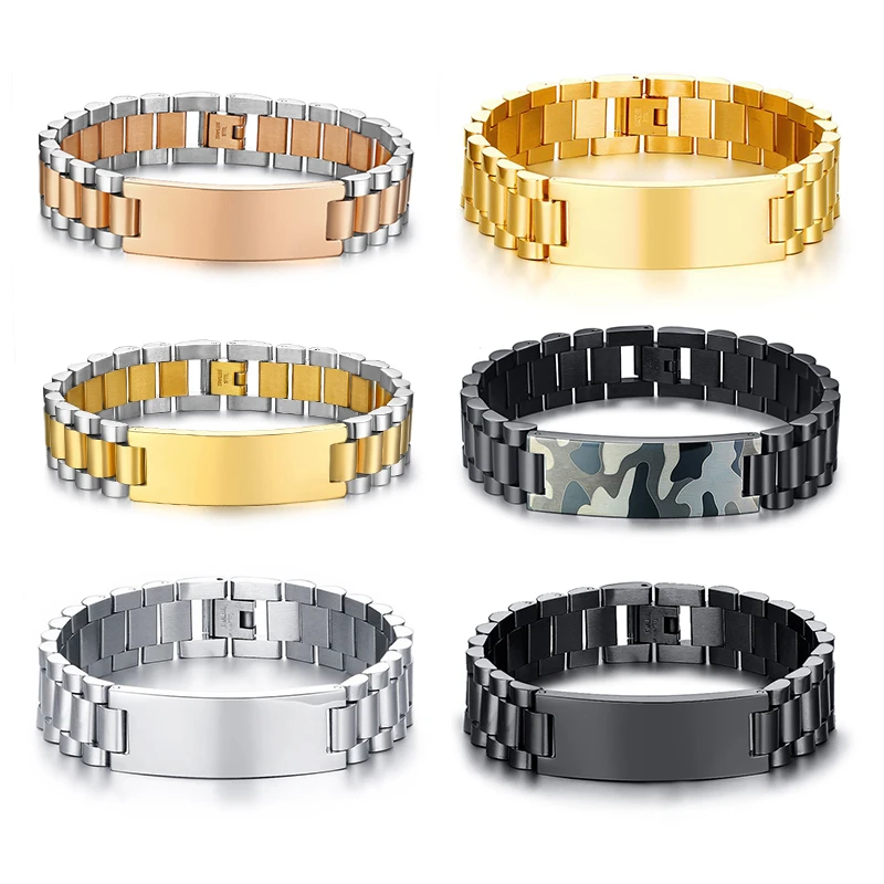 Personalized Men's Stainless Steel Bracelet Bangle ,Custom Quote Name Wristands, Free Engraving DAD Husband Father Gift