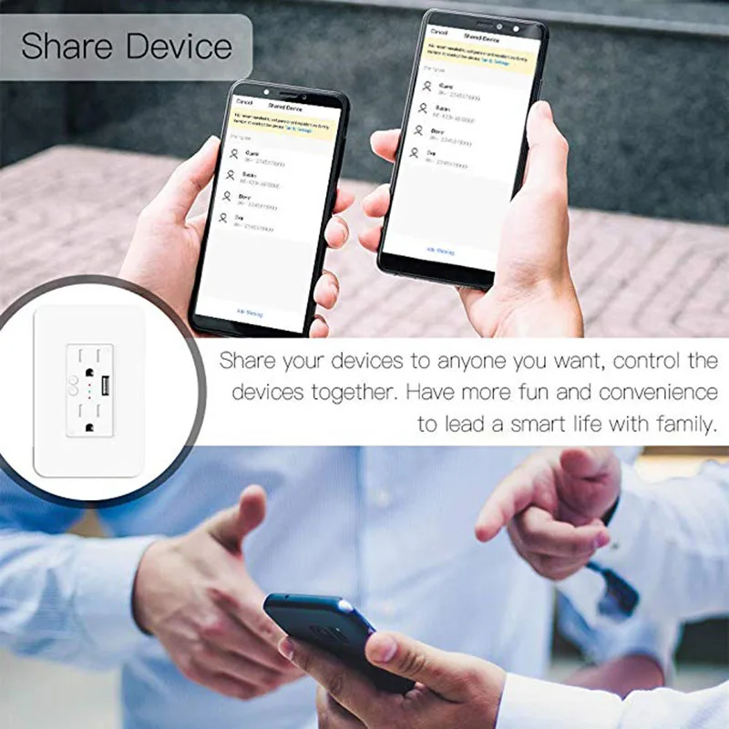 Интеллектуальная беспроводная(Wi-Fi) настенная розетка с USB Интерфейс мульти Порты и разъёмы в-стенная розетка Поддержка app дистанционного Управление DQ-капля