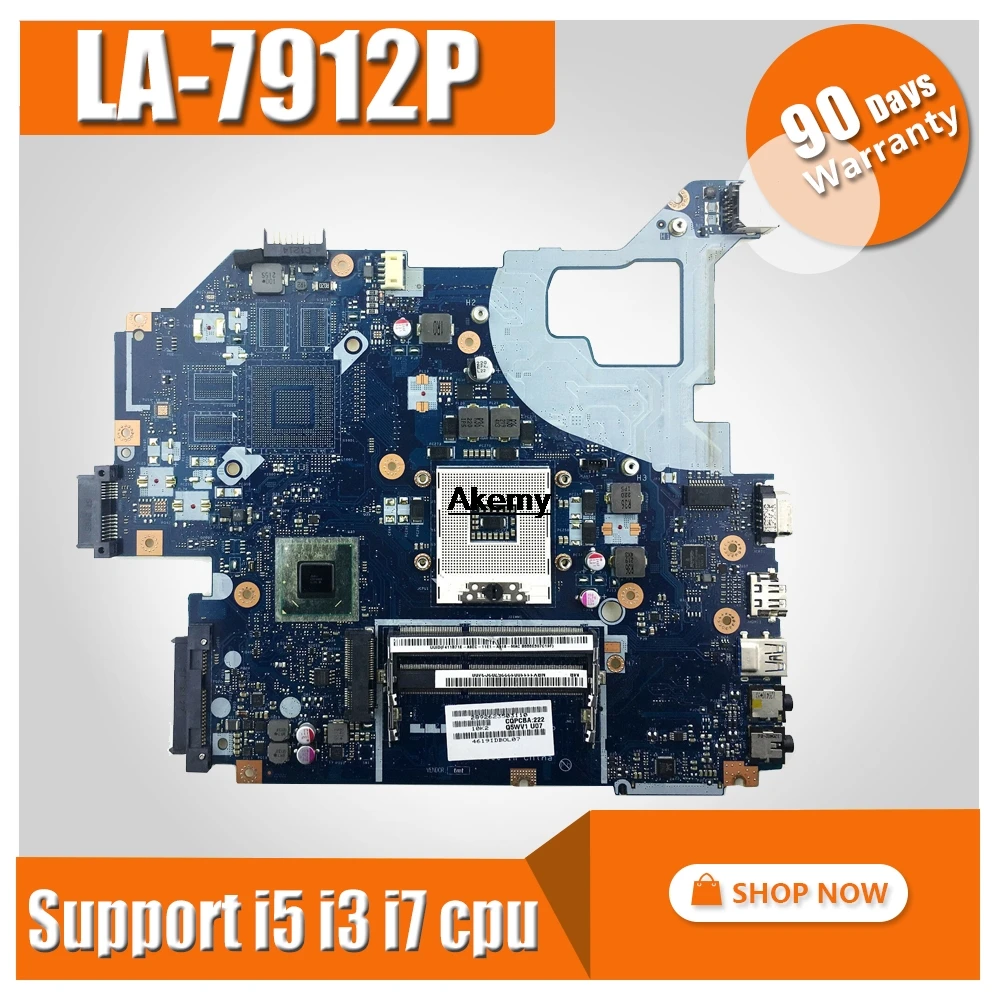 

Q5WV1 LA-7912P laptop motherboard for Acer V3-571 for Gateway NV56R E1-571 HM77 HD4000 NBC0A11001 Support i5 i3 i7 cpu