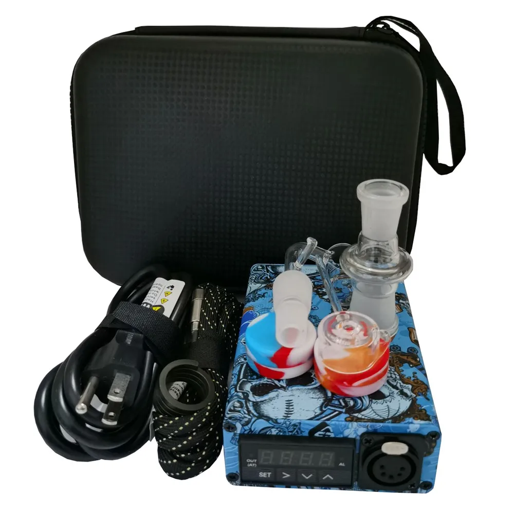 Граффити кварцевые Enail Dab комплект Электрический Dab ногтей ручка Rig воск PID TC Box с нагреватель катушка 14/18 мм Мужской Женский совместных Quartz лак для ногтей