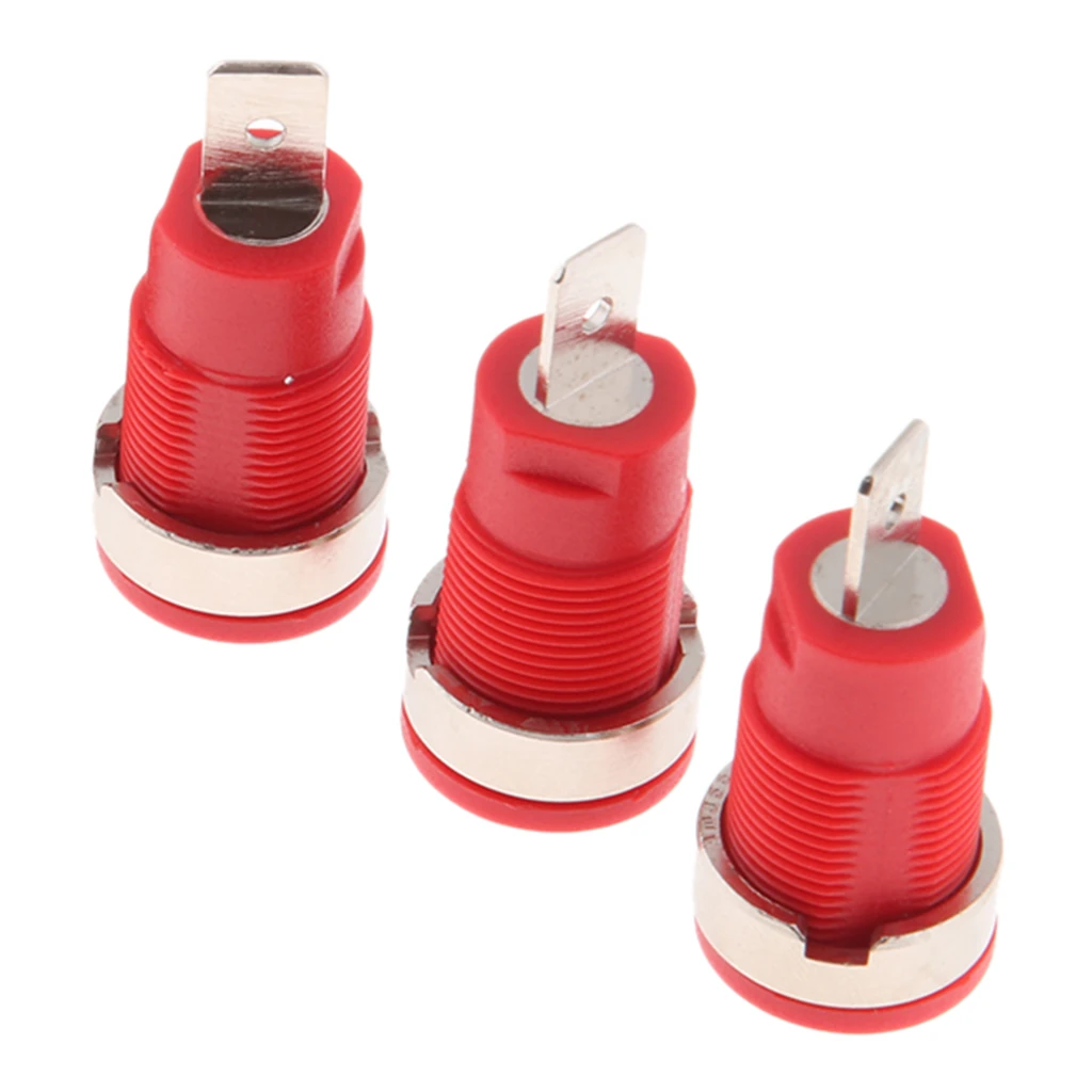 10 Packs 4mm Banana Plug Panel Socket Slot Binding Post Speaker Connectors 1000V/32A