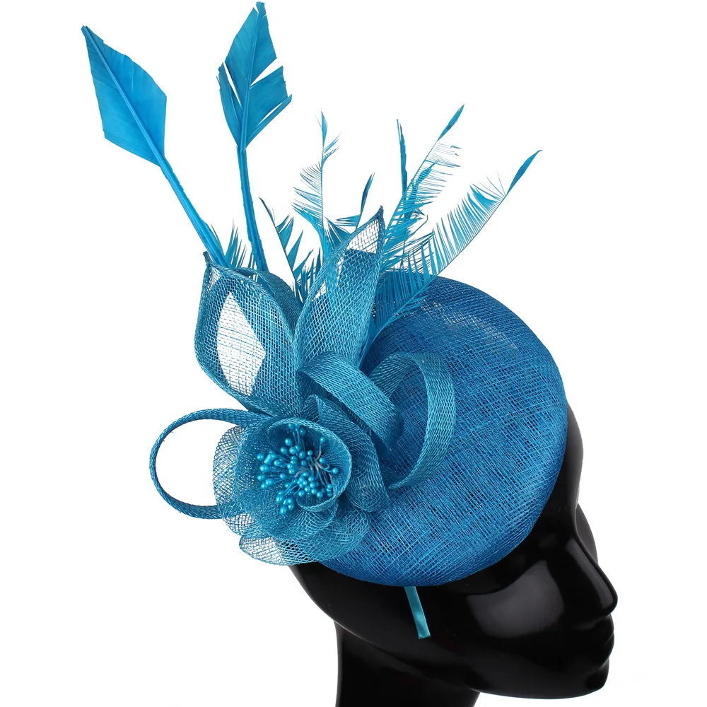 Sinamay 4 слоя волос millinery Вуалетка шляпа повязка цветок свадебный головной убор торжественное платье свадебный головной убор Высокое качество