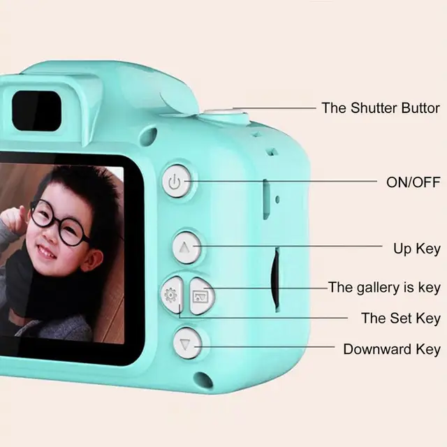 Children Kids Camera Educational Toys for Baby Gift Mini Digital Camera 1080P Projection Video Camera with 2 Inch Display Screen 3